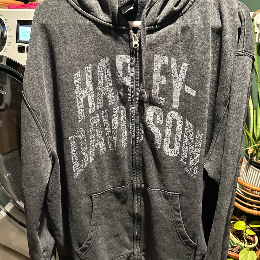 Harley-Davidson Gray Zip-Up Hoodie